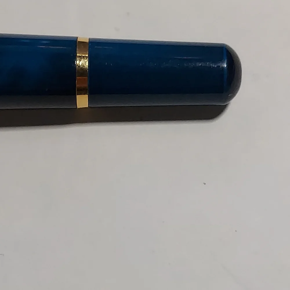Blue‎ Refillable Ball Point Pen Gold Trim - Picture 7 of 10
